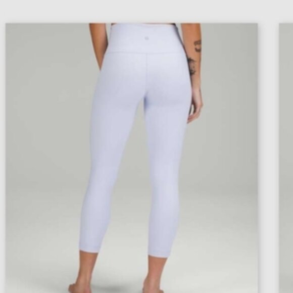 lululemon athletica Pants - Lululemon Size 10 Wunder Under High-Rise Crop 23" Full-On Luxtreme Pastel Blue